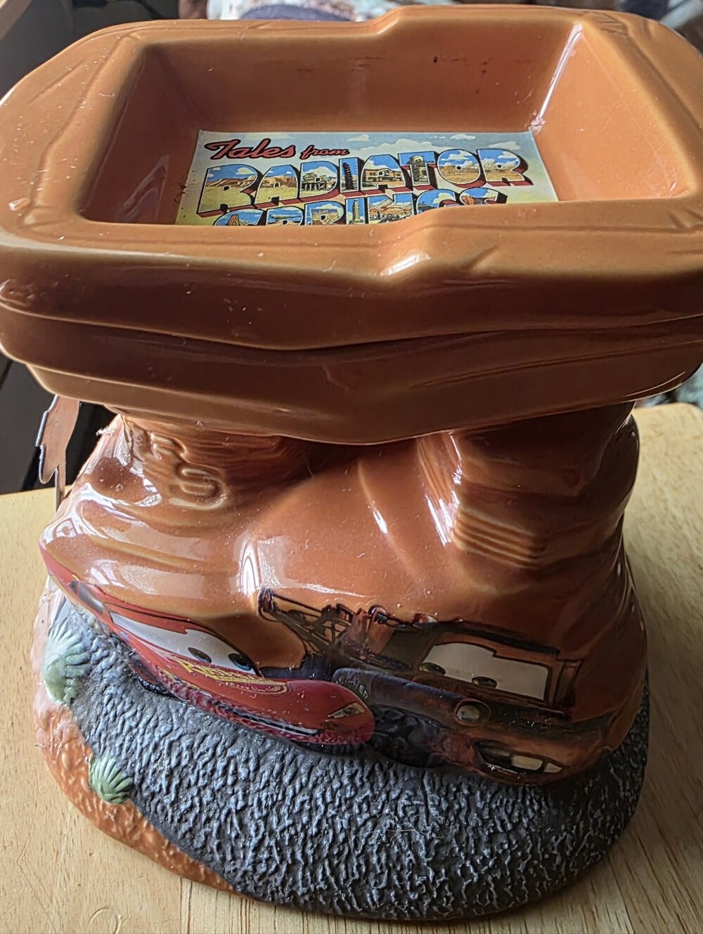 Disney Pixar Cars Ceramic Tart Warmer. - Rust Orange. In Great Condition